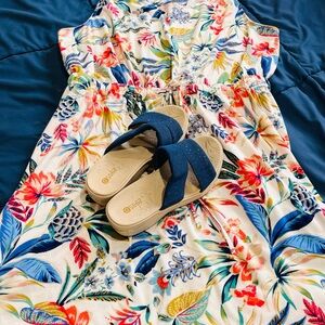 West Loop women's stretch floral print sleeveless midi dress.